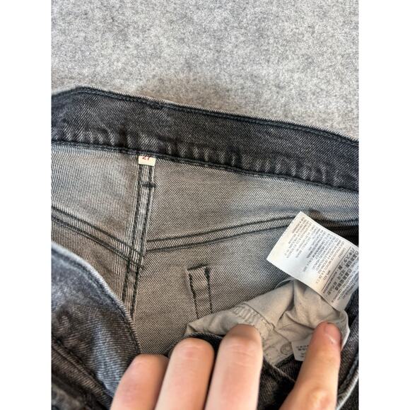 VINTAGE Levis Jeans Womens Size 27 Gray Denim Button Fly Straight 90s Grunge - Picture 8 of 9